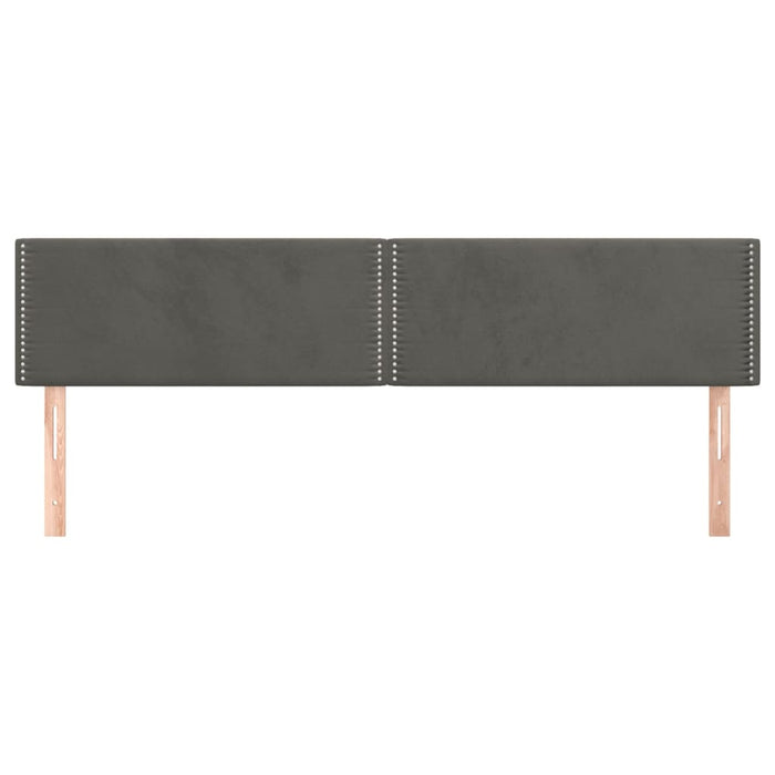 Tăblii de pat, gri închis, 180x5x78/88 cm, catifea WALTI