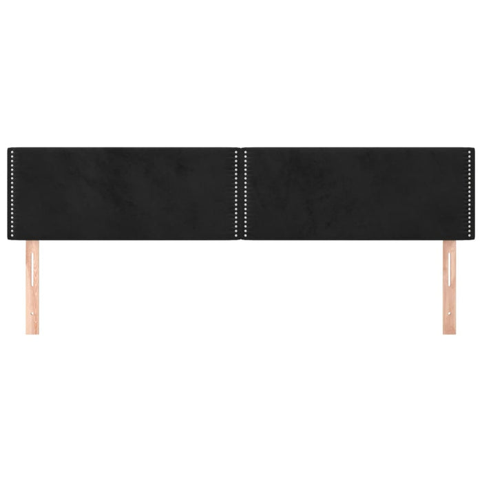Tăblii de pat, negru, 180x5x78/88 cm, catifea WALTI