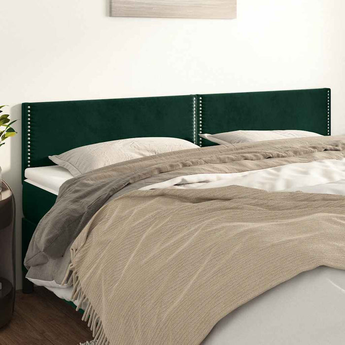 Tăblii de pat, verde închis, 180x5x78/88 cm, catifea WALTI