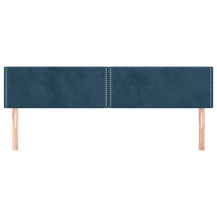 Tăblii de pat, albastru închis, 180x5x78/88 cm, catifea WALTI