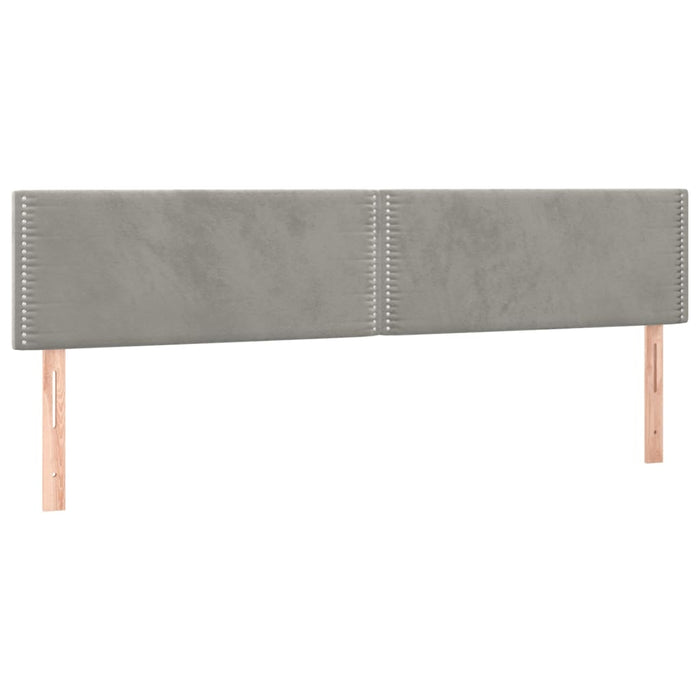 Tăblii de pat, gri deschis, 200x5x78/88 cm, catifea WALTI
