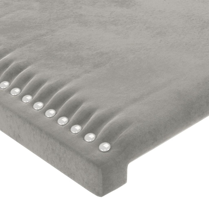 Tăblii de pat, gri deschis, 200x5x78/88 cm, catifea WALTI