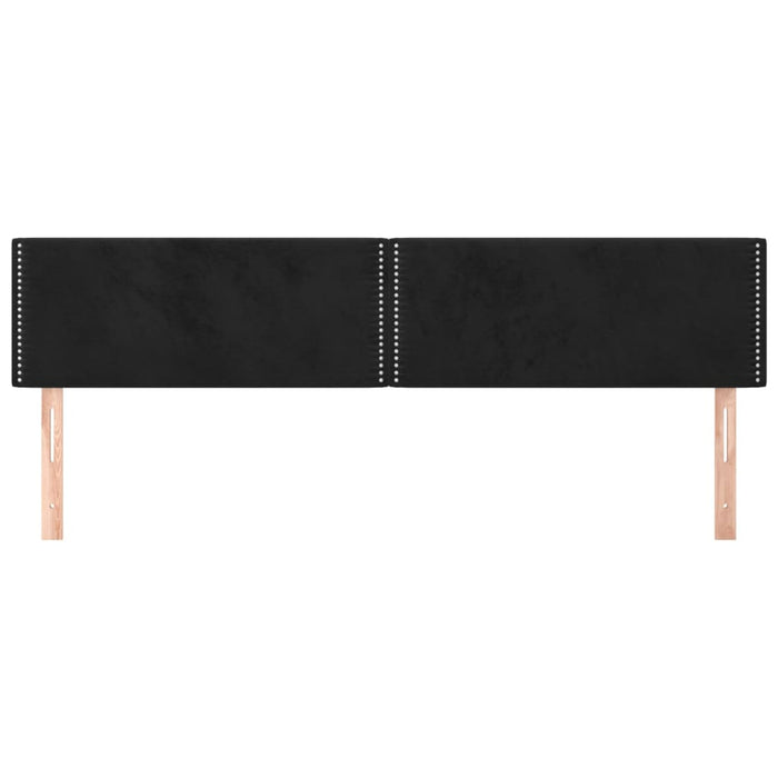 Tăblii de pat, negru, 200x5x78/88 cm, catifea WALTI
