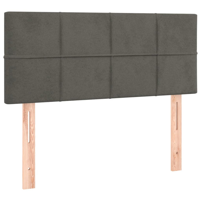 Tăblie de pat, gri închis, 100x5x78/88 cm, catifea WALTI