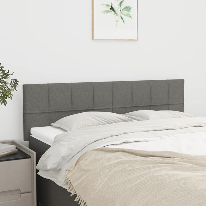 Tăblii de pat, gri închis, 144x5x78/88 cm, textil WALTI