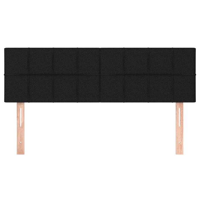 Tăblii de pat, negru, 144x5x78/88 cm, textil WALTI