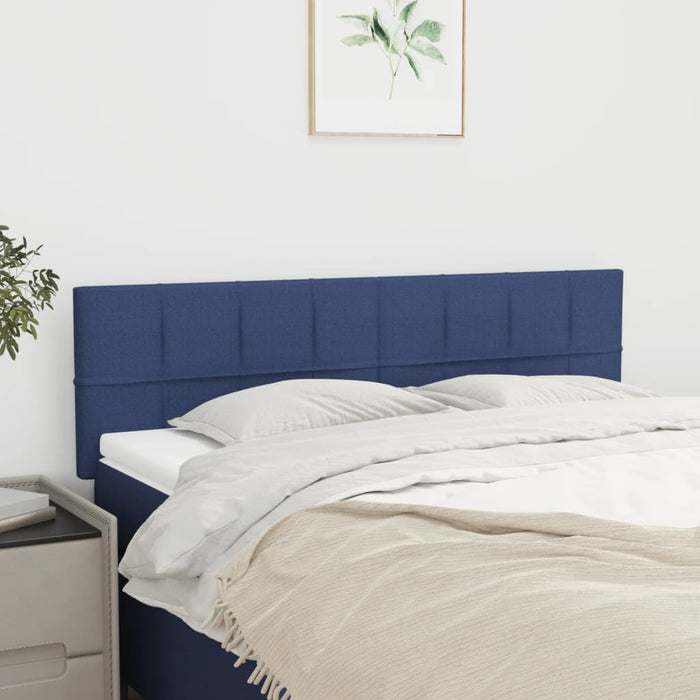 Tăblii de pat, albastru, 144x5x78/88 cm, textil WALTI