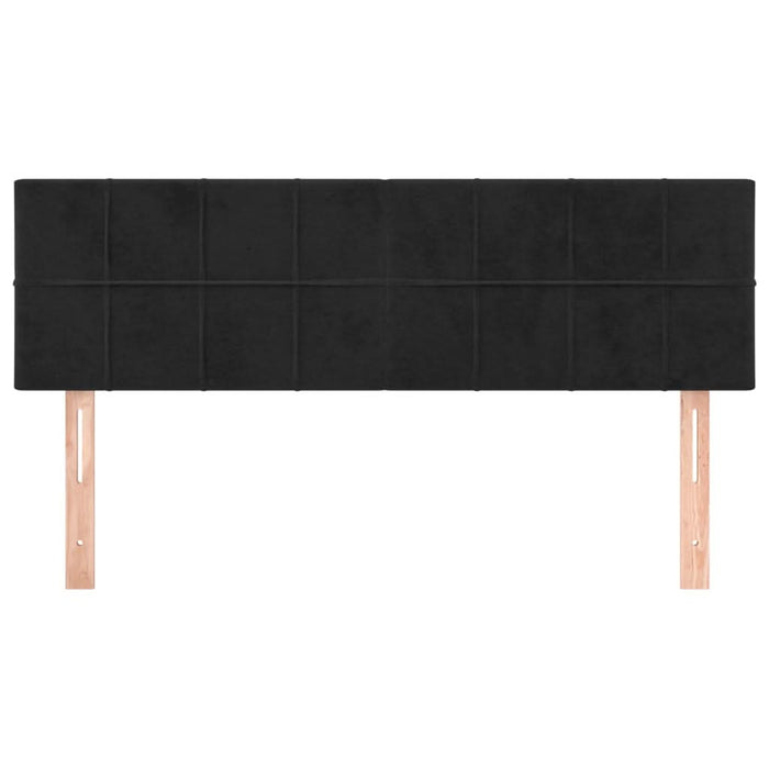 Tăblii de pat, 2 buc., negru, 72x5x78/88 cm, catifea - WALTI WALTI