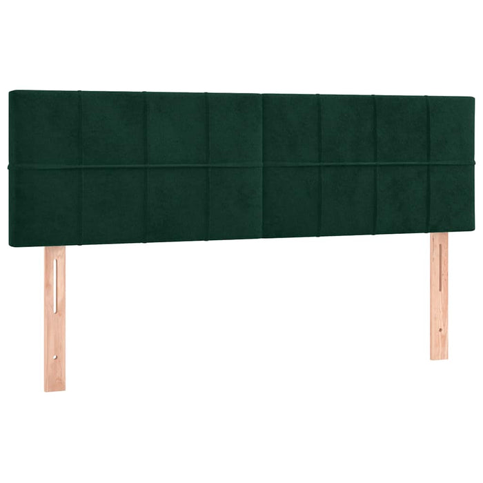 Tăblii de pat, verde închis, 144x5x78/88 cm, catifea WALTI