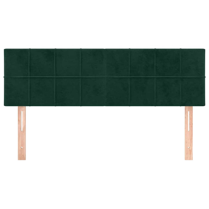 Tăblii de pat, verde închis, 144x5x78/88 cm, catifea WALTI