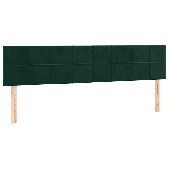 Tăblii de pat, verde închis, 160x5x78/88 cm, catifea WALTI
