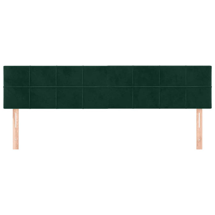 Tăblii de pat, verde închis, 160x5x78/88 cm, catifea WALTI