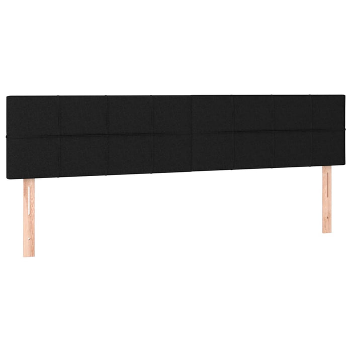 Tăblii de pat, negru, 200x5x78/88 cm, textil WALTI