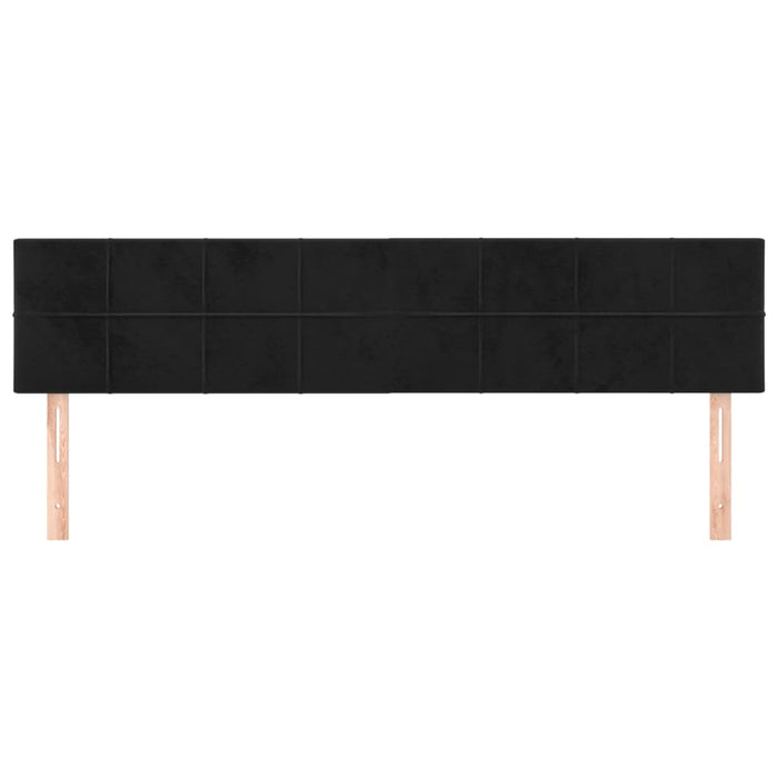 Tăblii de pat, negru, 200x5x78/88 cm, catifea WALTI