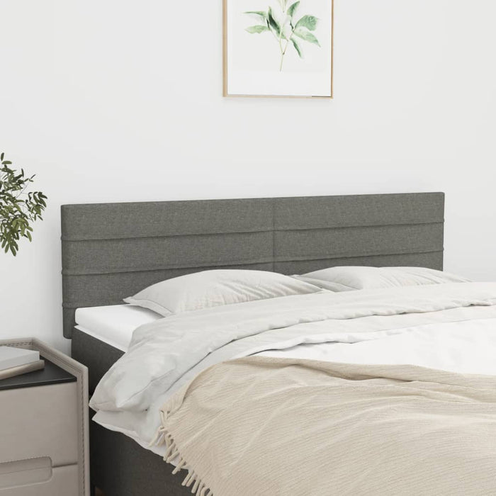 Tăblii de pat, gri închis, 144x5x78/88 cm, textil WALTI