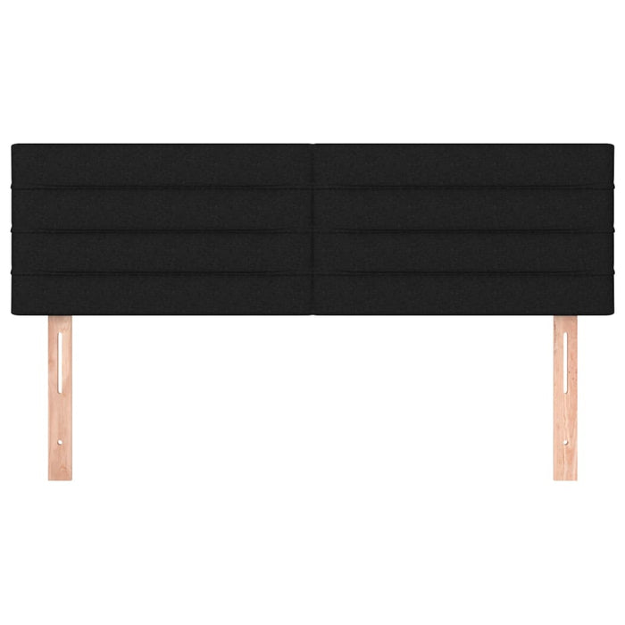 Tăblii de pat, negru, 144x5x78/88 cm, textil WALTI