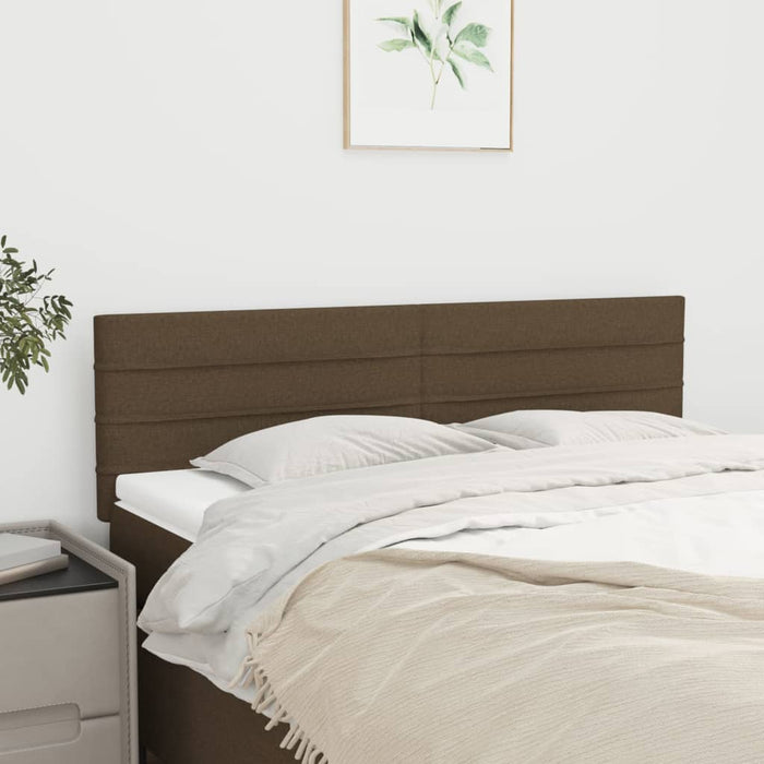 Tăblii de pat, maro închis, 144x5x78/88 cm, textil WALTI