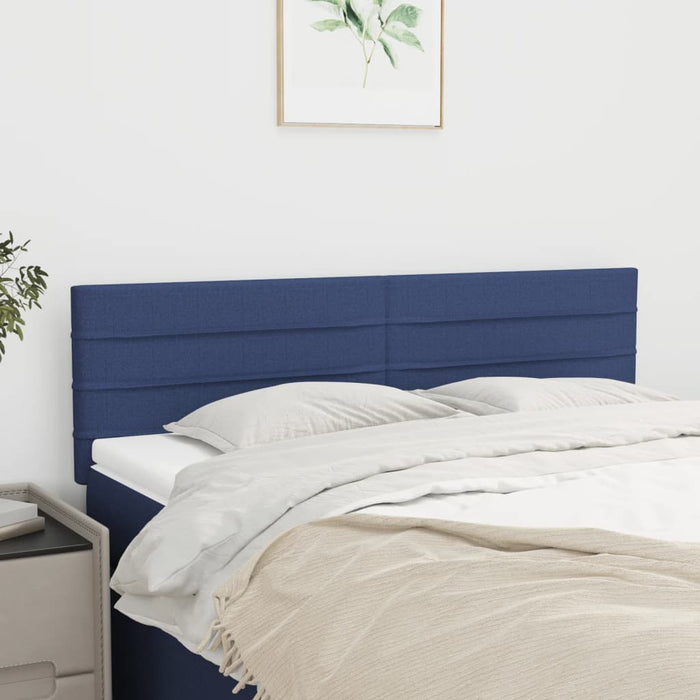 Tăblii de pat, albastru, 144x5x78/88 cm, textil WALTI