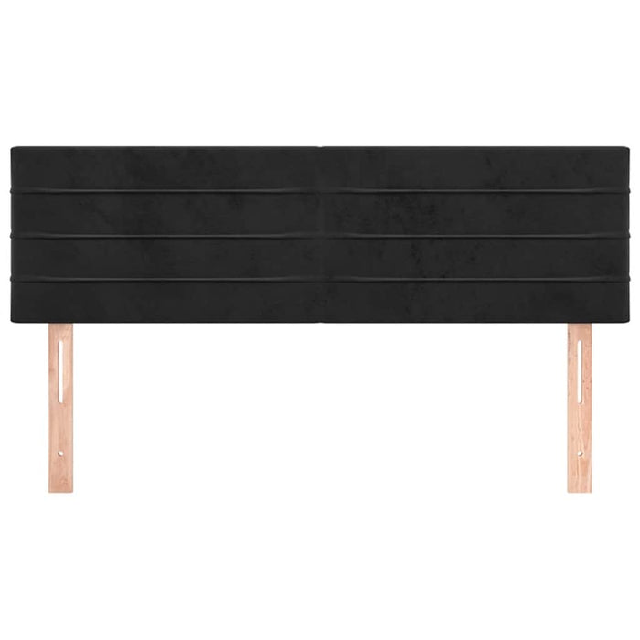 Tăblii de pat, negru, 144x5x78/88 cm, catifea WALTI
