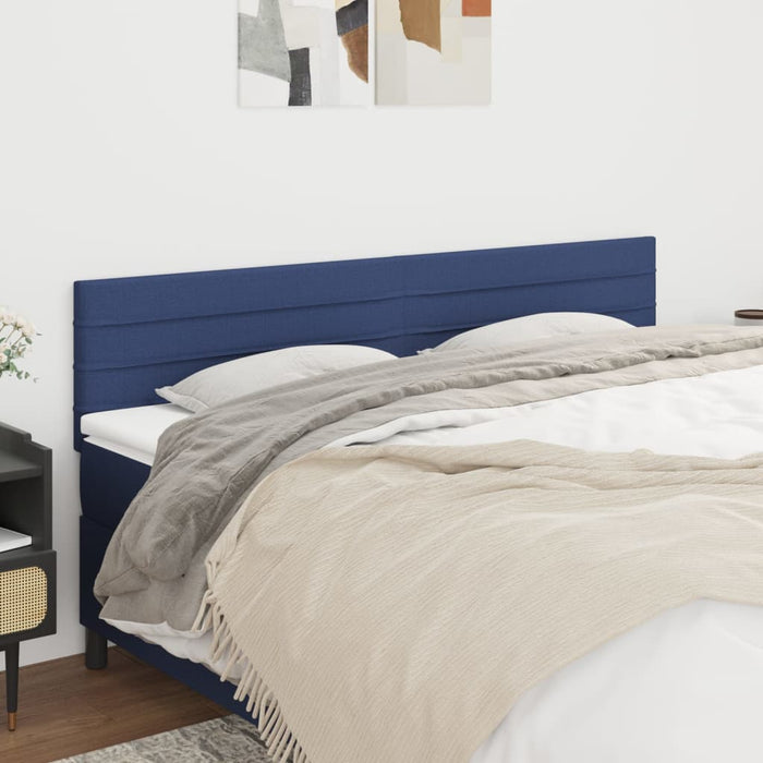 Tăblii de pat, albastru, 160x5x78/88 cm, textil WALTI