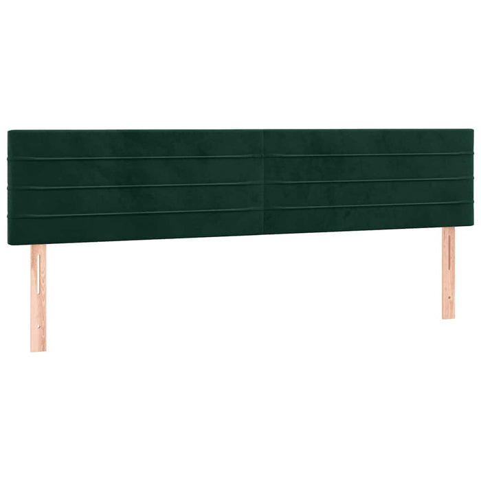 Tăblii de pat, verde închis, 160x5x78/88 cm, catifea WALTI