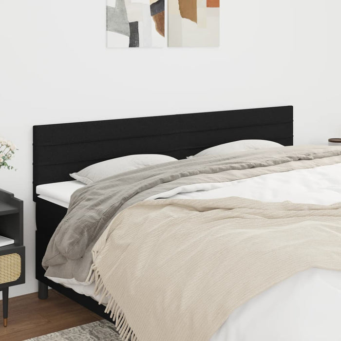 Tăblii de pat, negru, 180x5x78/88 cm, textil WALTI