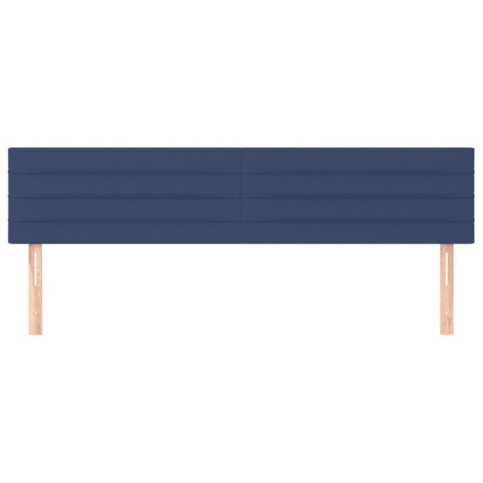 Tăblii de pat, albastru, 200x5x78/88 cm, textil WALTI