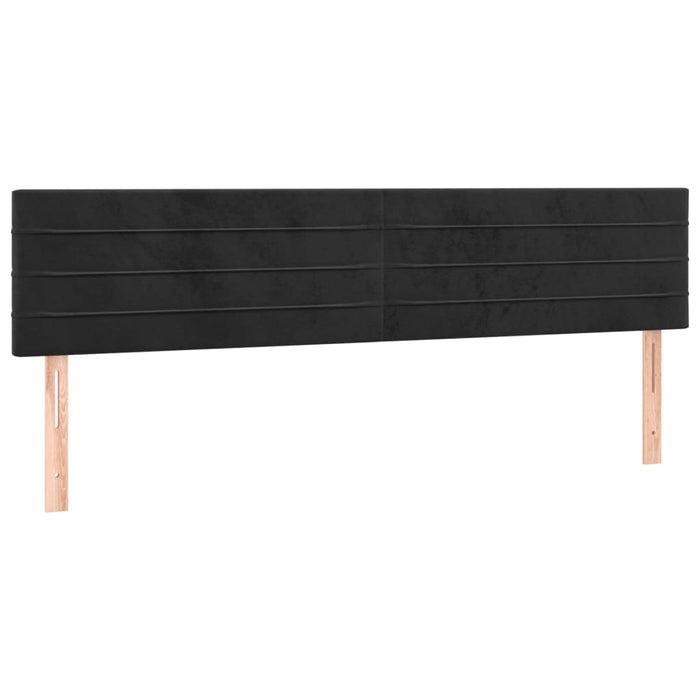 Tăblii de pat, negru, 200x5x78/88 cm, catifea WALTI