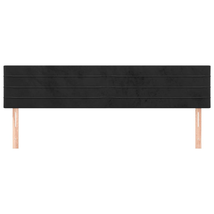Tăblii de pat, negru, 200x5x78/88 cm, catifea WALTI