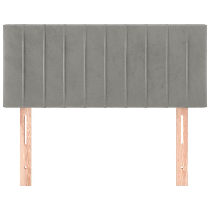 Tăblie de pat, gri deschis, 100x5x78/88 cm, catifea - WALTI WALTI
