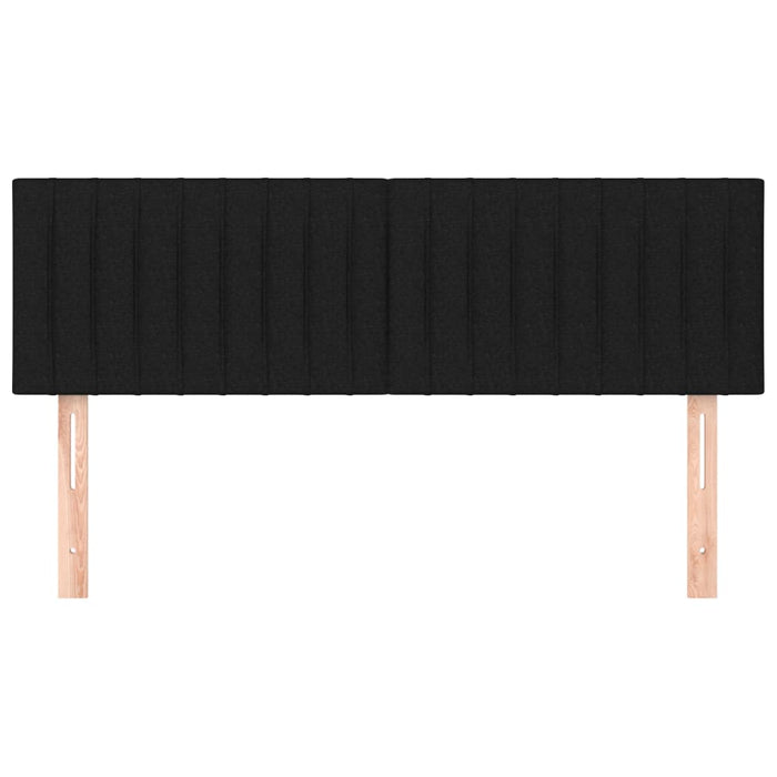 Tăblii de pat, negru, 144x5x78/88 cm, textil WALTI