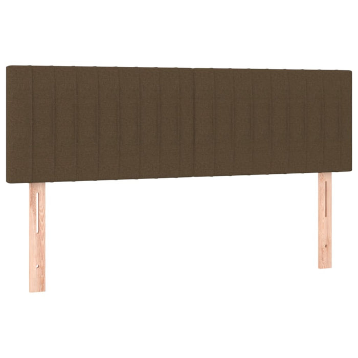 Tăblii de pat, maro închis, 144x5x78/88 cm, textil WALTI