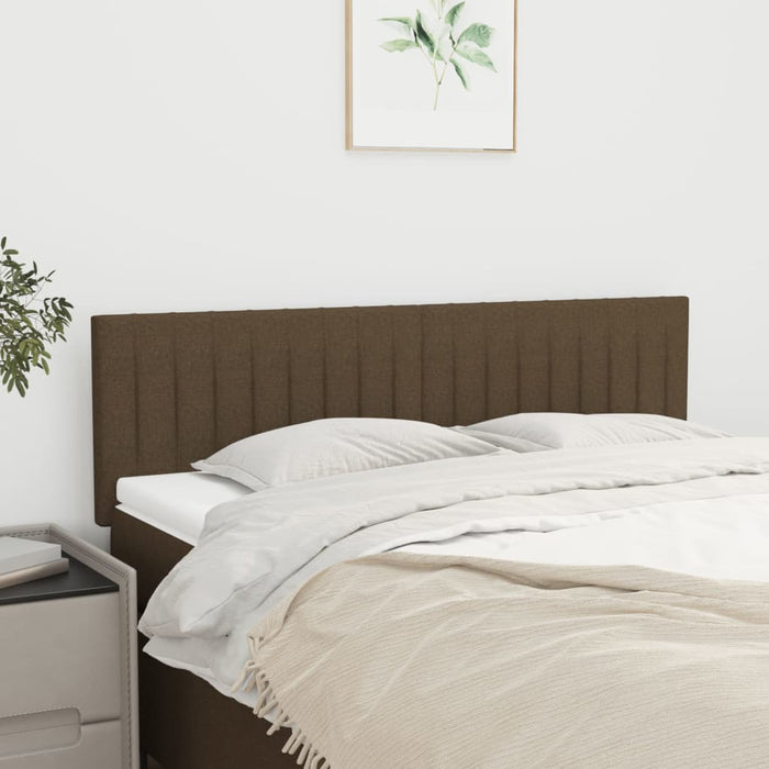 Tăblii de pat, maro închis, 144x5x78/88 cm, textil WALTI