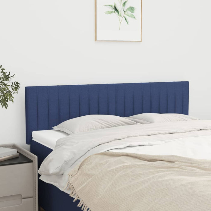 Tăblii de pat, albastru, 144x5x78/88 cm, textil WALTI