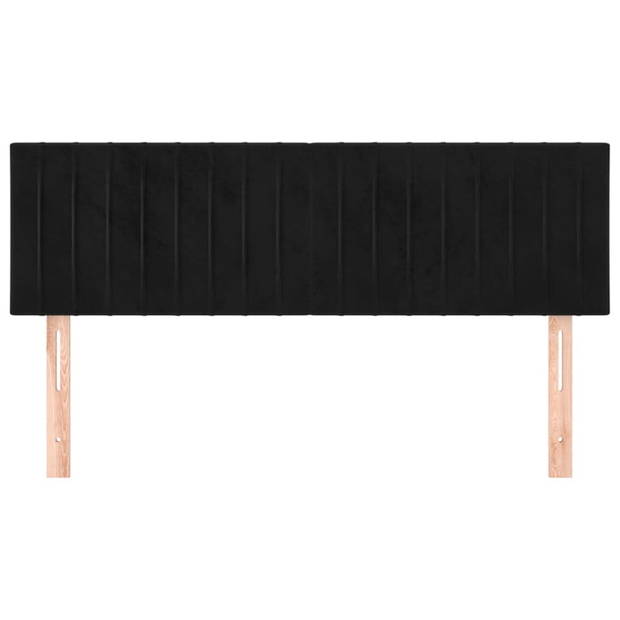 Tăblii de pat, negru, 144x5x78/88 cm, catifea WALTI