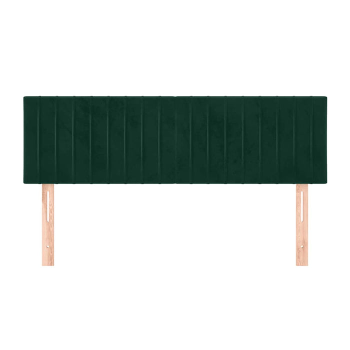 Tăblii de pat, verde închis, 144x5x78/88 cm, catifea WALTI
