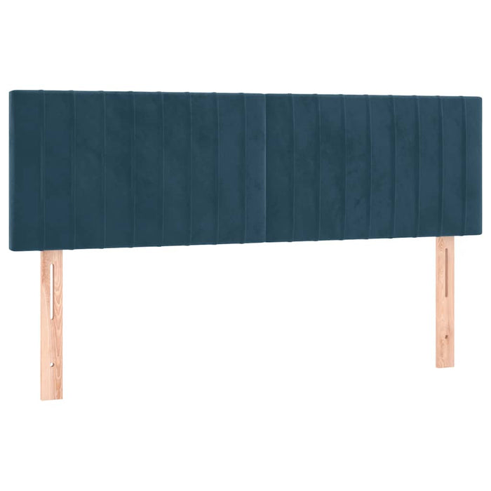 Tăblii de pat, albastru închis, 144x5x78/88 cm, catifea WALTI