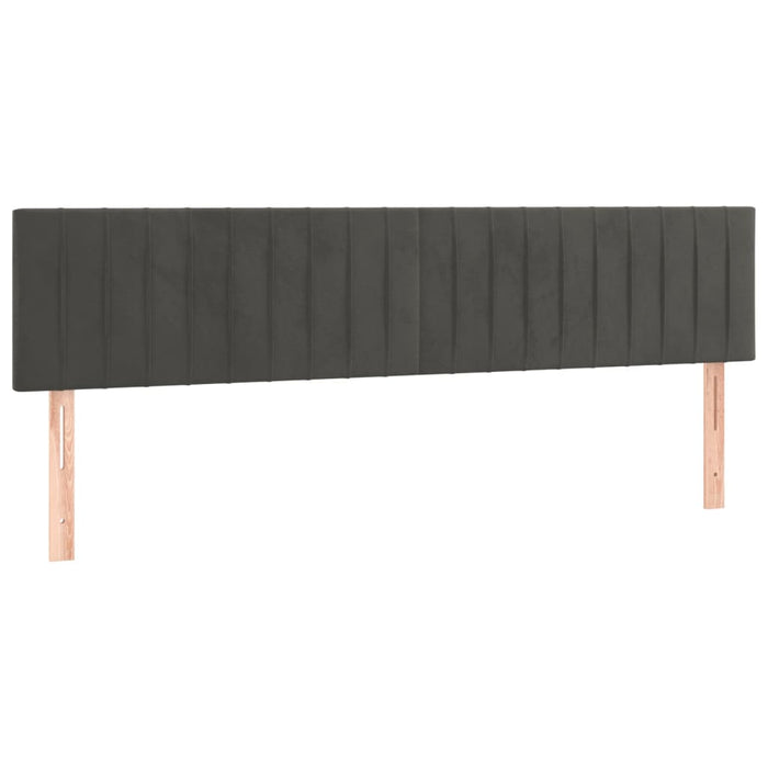 Tăblii de pat, gri închis, 160x5x78/88 cm, catifea WALTI