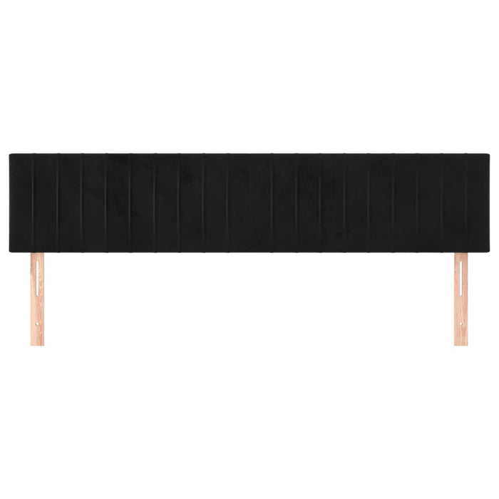 Tăblii de pat, negru, 160x5x78/88 cm, catifea WALTI