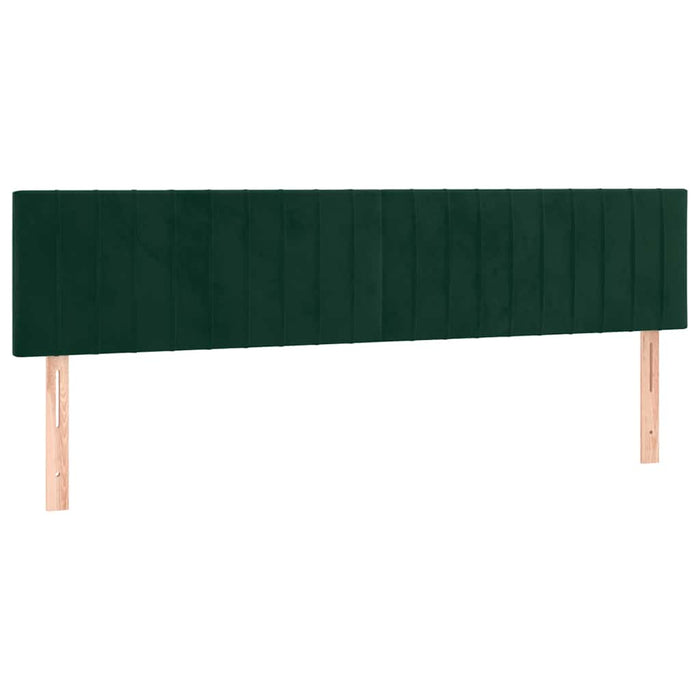 Tăblii de pat, verde închis, 160x5x78/88 cm, catifea WALTI