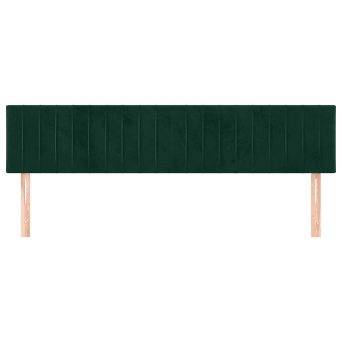 Tăblii de pat, verde închis, 160x5x78/88 cm, catifea WALTI