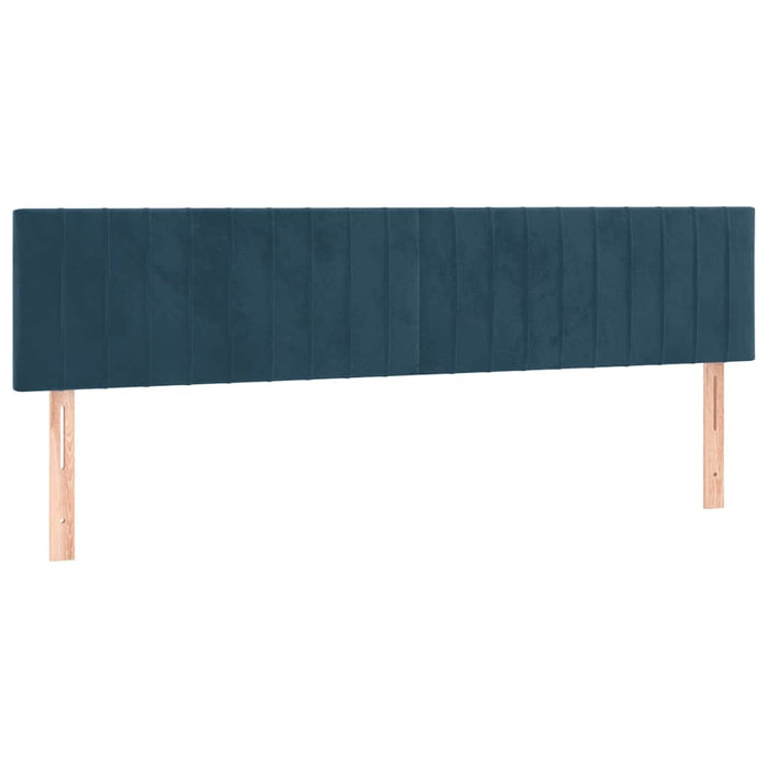 Tăblii de pat, albastru închis, 160x5x78/88 cm, catifea WALTI