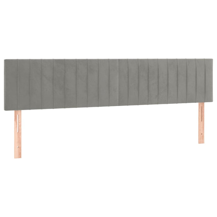 Tăblii de pat, gri deschis, 180x5x78/88 cm, catifea WALTI
