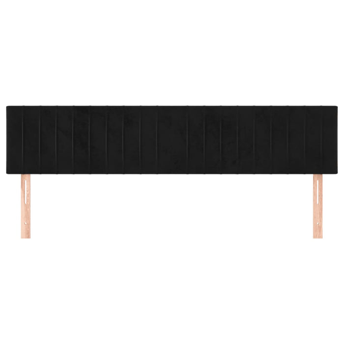 Tăblii de pat, negru, 180x5x78/88 cm, catifea WALTI