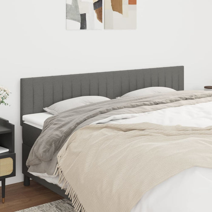 Tăblii de pat, gri închis, 200x5x78/88 cm, textil WALTI