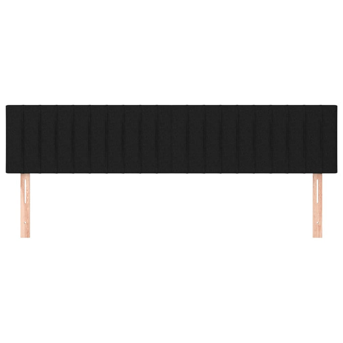 Tăblii de pat, negru, 200x5x78/88 cm, textil WALTI