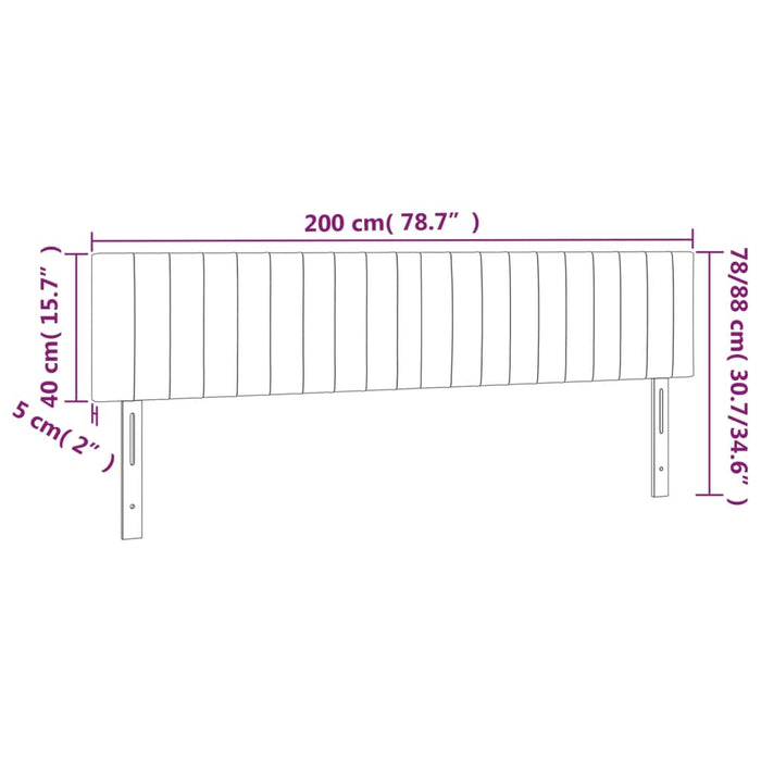 Tăblii de pat, 2 buc, crem, 100x5x78/88 cm, textil - WALTI WALTI