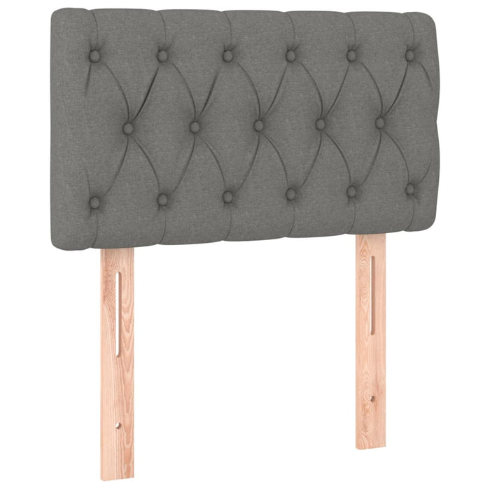 Tăblie de pat, gri închis, 80x7x78/88 cm, textil - WALTI WALTI