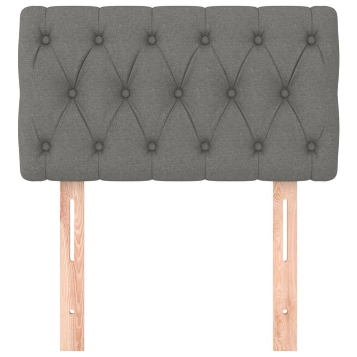Tăblie de pat, gri închis, 80x7x78/88 cm, textil - WALTI WALTI