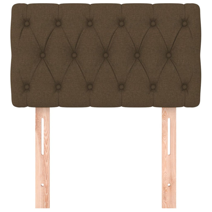 Tăblie de pat, maro închis, 80x7x78/88 cm, textil - WALTI WALTI
